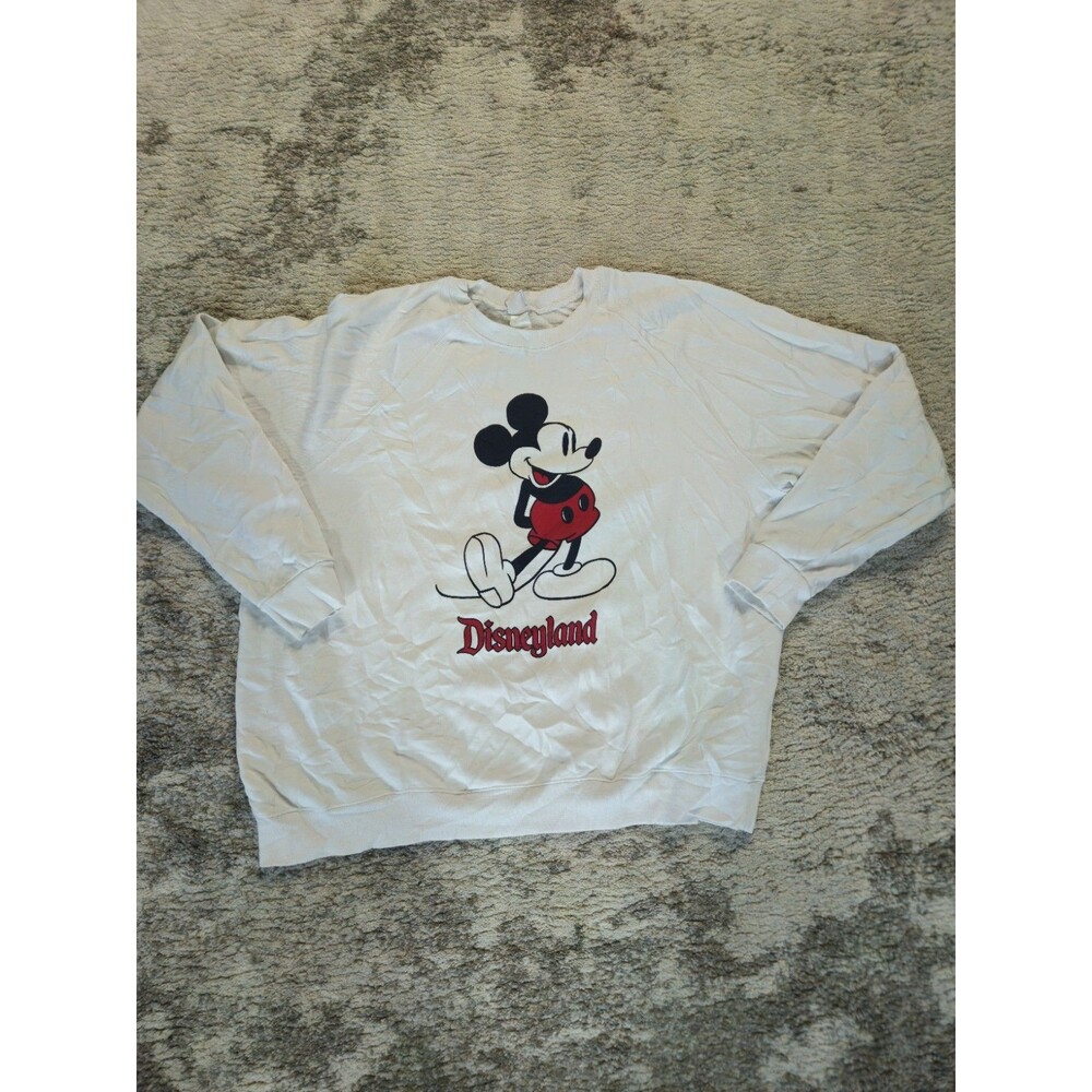 Disneyland Original Mickey Mouse Pullover Sweatshirt | Cream | Size Adult 2XL